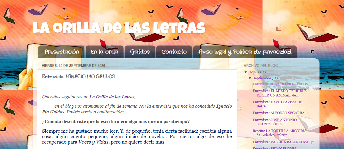 Voces y Vidas, en La Orilla de las Letras